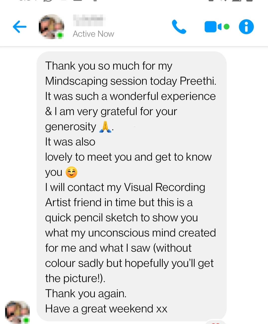 Client testimonial about clarity for career change.